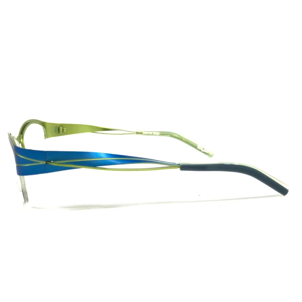 BOZ Eyeglasses Frames STAR 2642 Blue Anise Green Half Rim Cat Eye 52.5-17-131